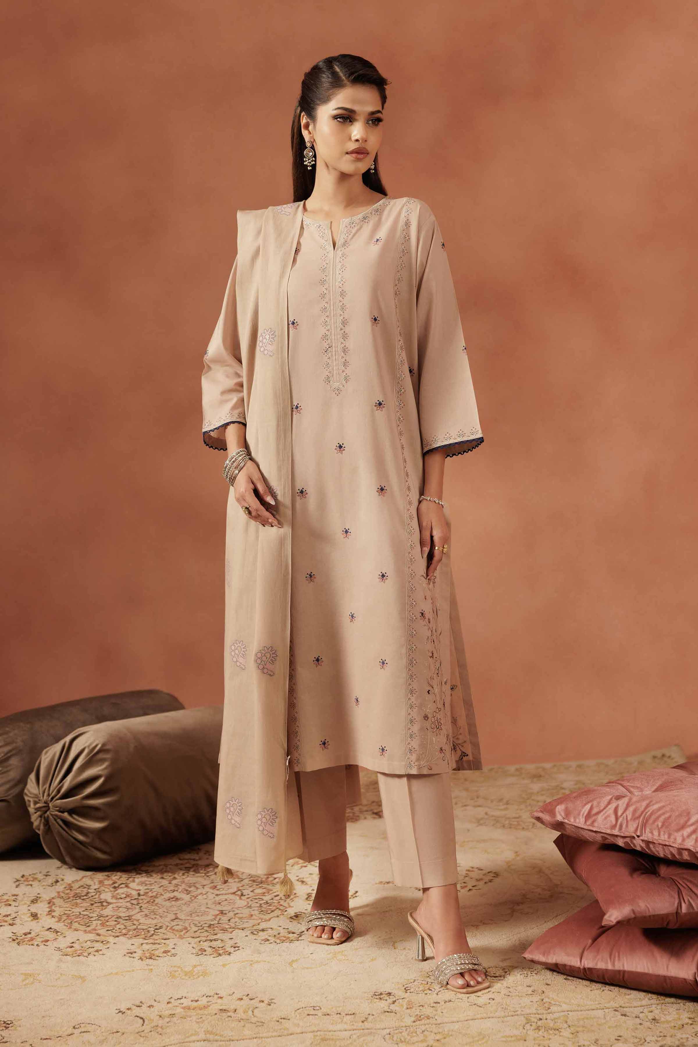 Luxury Pret 3 Piece Embroidered Suit – Nishat FPS