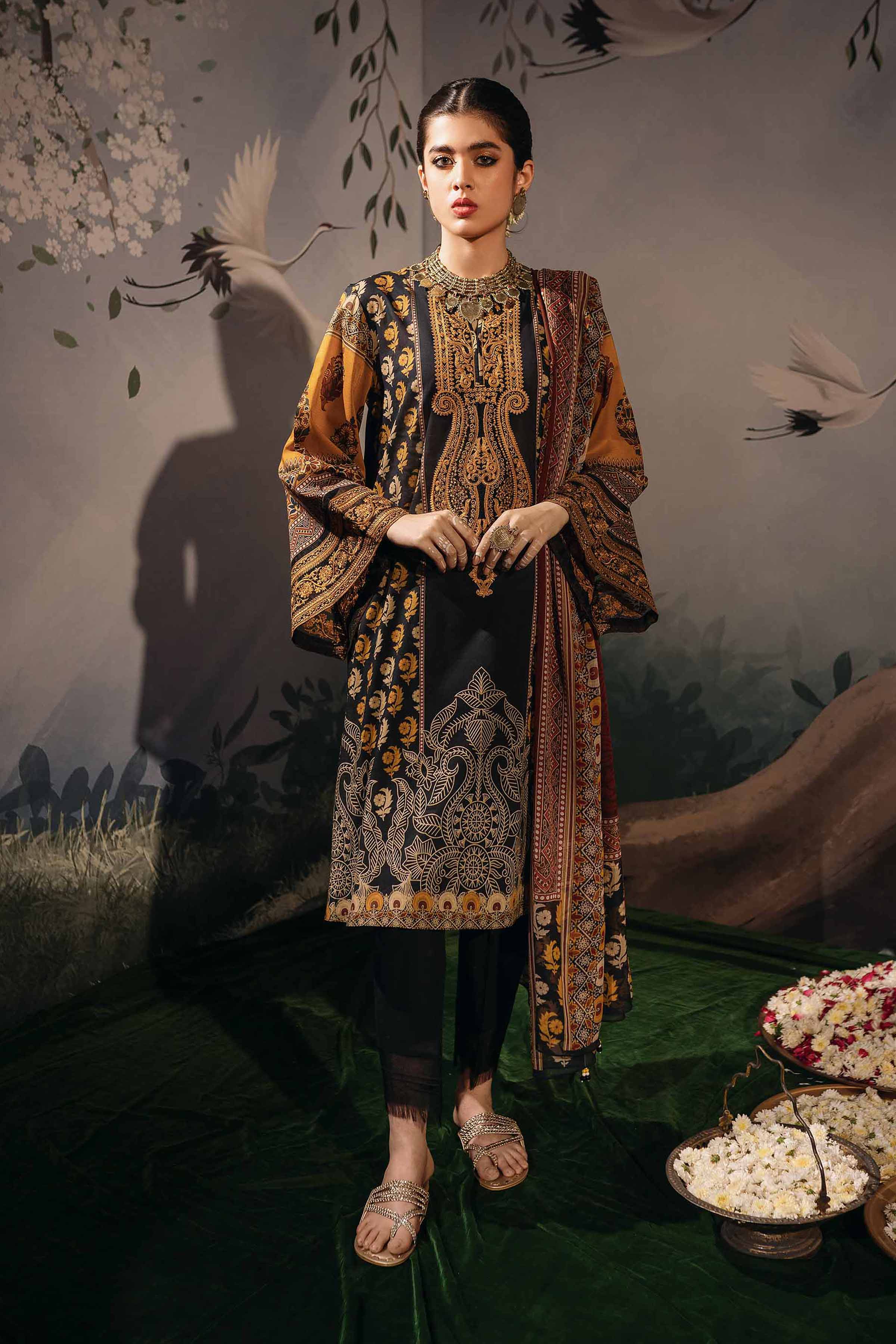 2 Piece - Digital Printed Embroidered Suit - 42301240
