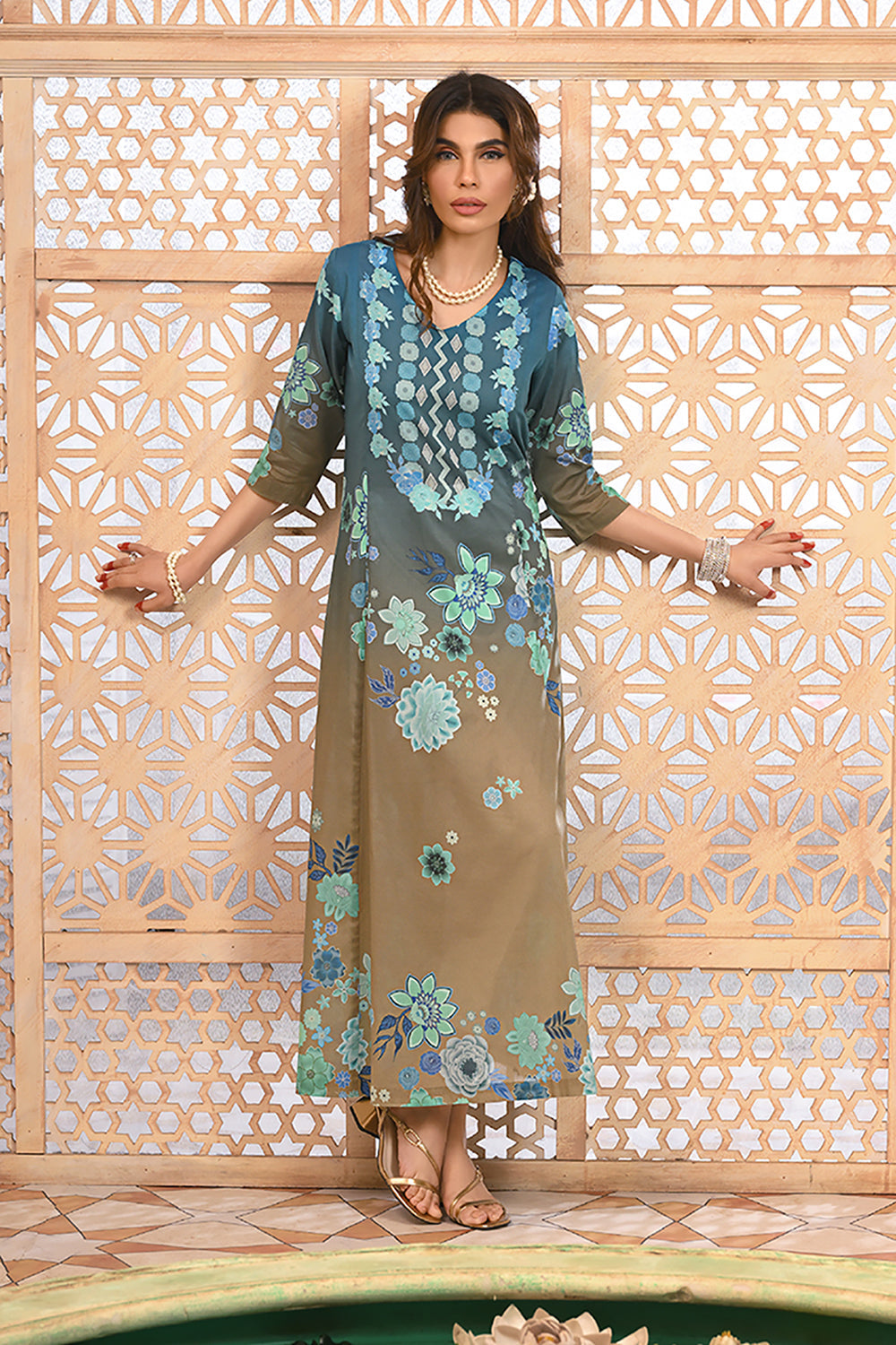 1PC Printed Embroidered Luxury pret Nishat Linen Nishat FPS