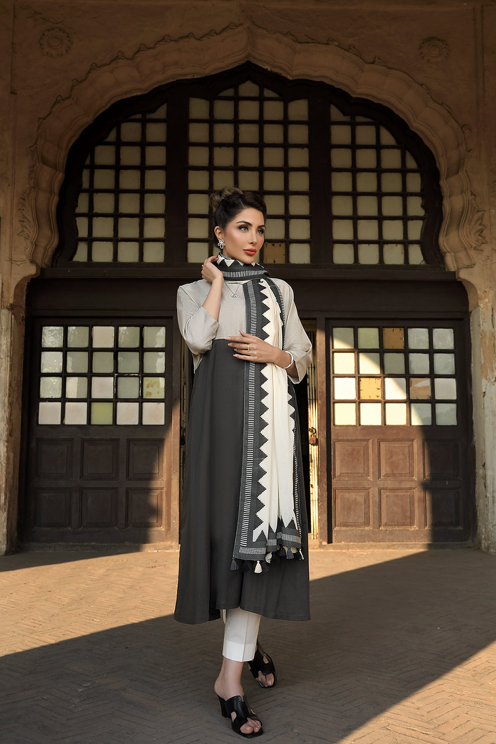 2PC Printed Embroidered Luxury pret Nishat Linen Nishat FPS