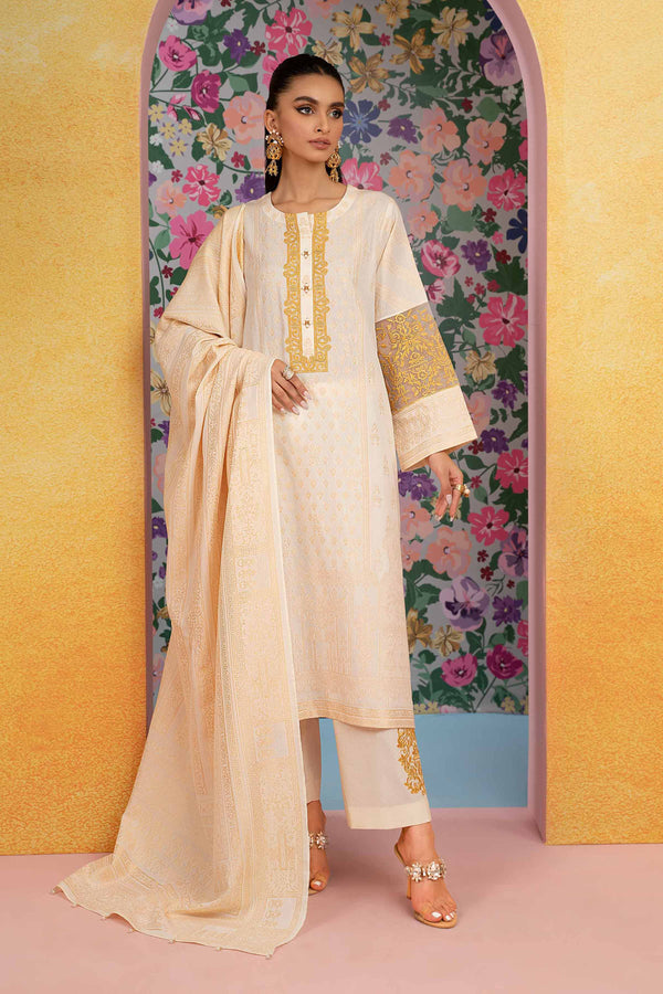 3 Piece - Embroidered Jacquard Suit - 42301771