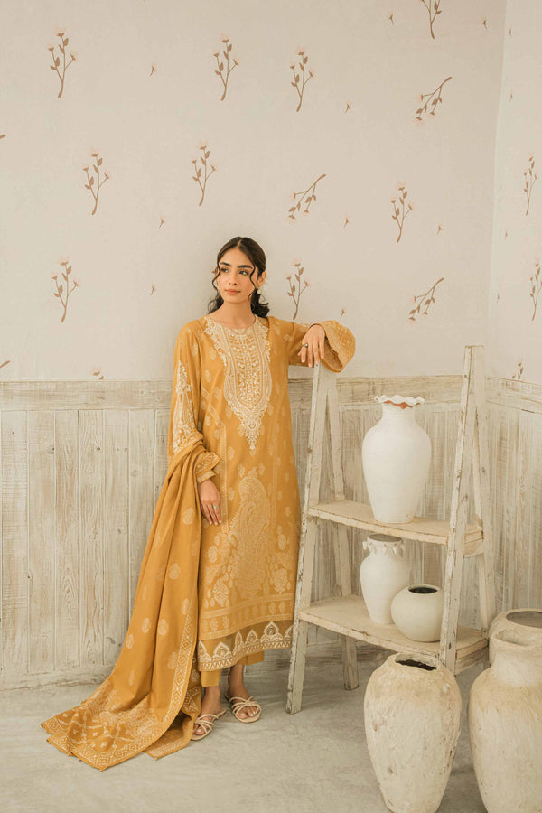 3 Piece - Embroidered Jacquard Suit - 42301773