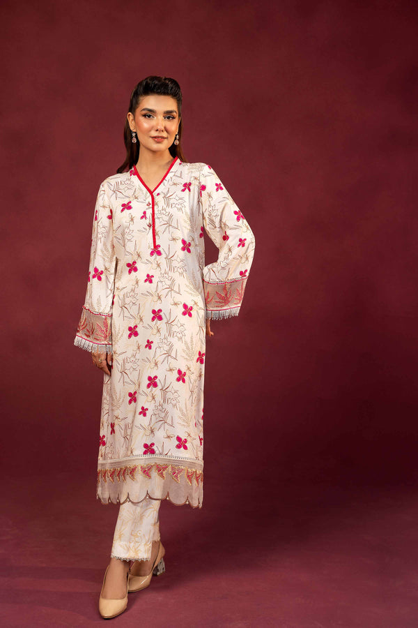 2 Piece - Printed Embroidered Suit - 42303346