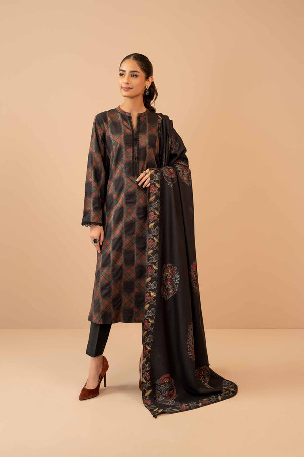 3 Piece - Digital Printed Jacquard Suit - 42303463