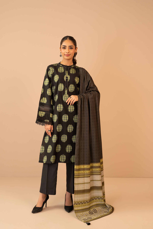 3 Piece - Digital Printed Jacquard Suit - 42303464