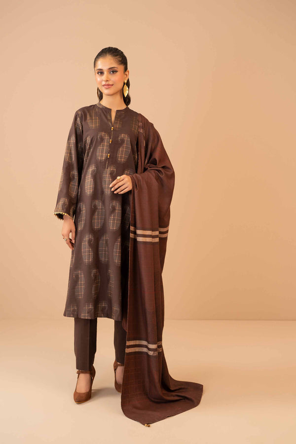 3 Piece - Digital Printed Jacquard Suit - 42303466