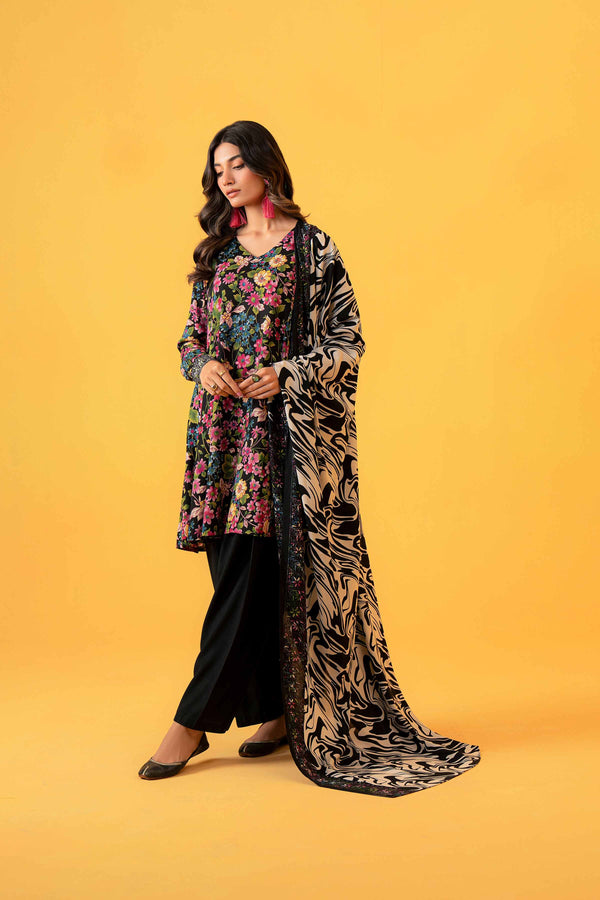 3 Piece  Printed Loose Fabric Best Bargains Freedom To Buy Nishat Outlet 