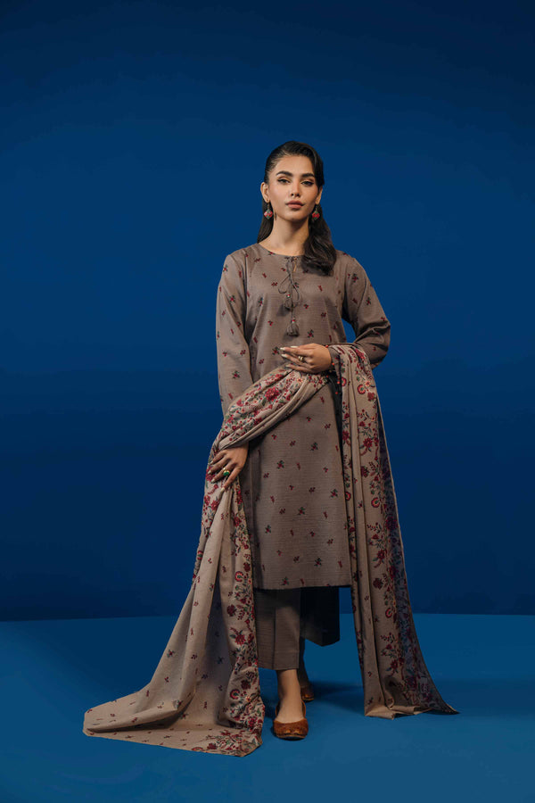 3 Piece  Printed Loose Fabric Best Bargains Freedom To Buy Nishat Outlet 