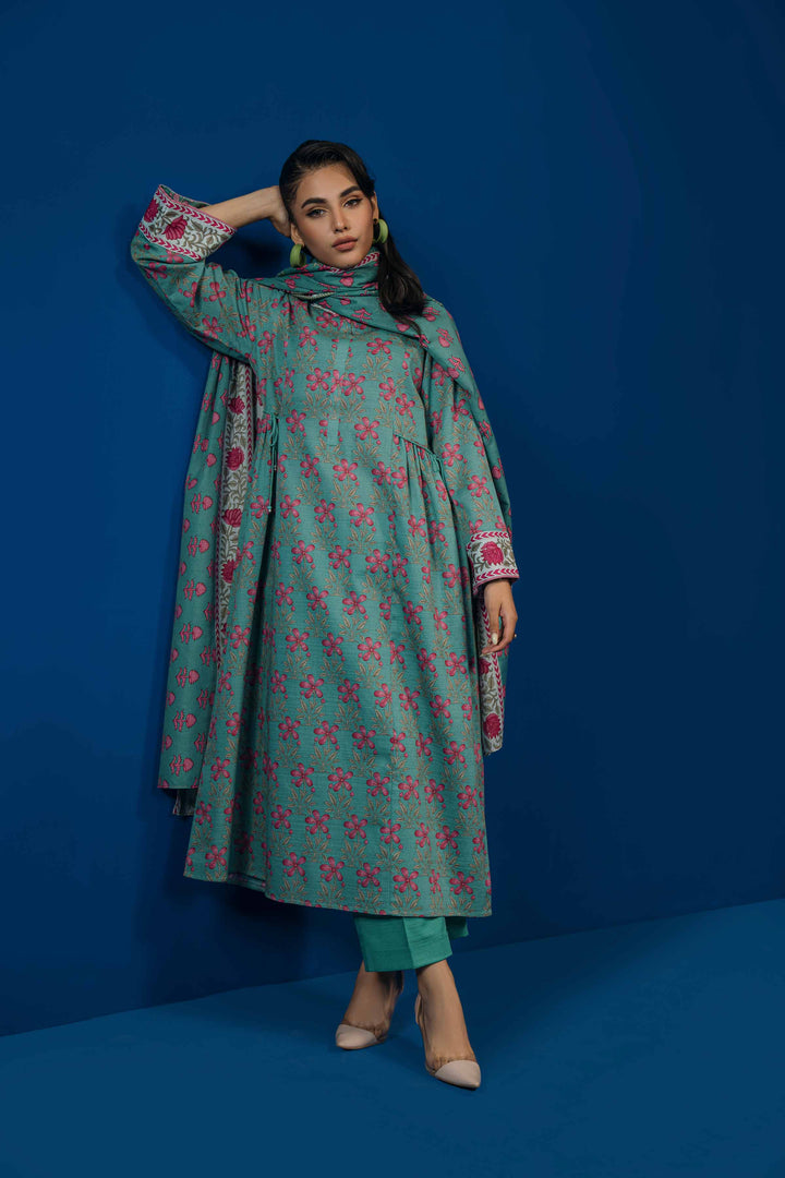 3 Piece  Printed Loose Fabric Best Bargains Freedom To Buy Nishat Outlet 