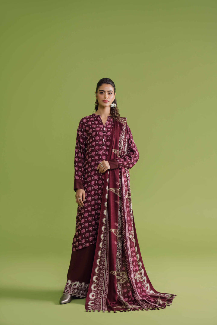 3 Piece  Printed Loose Fabric Best Bargains Freedom To Buy Nishat Outlet 