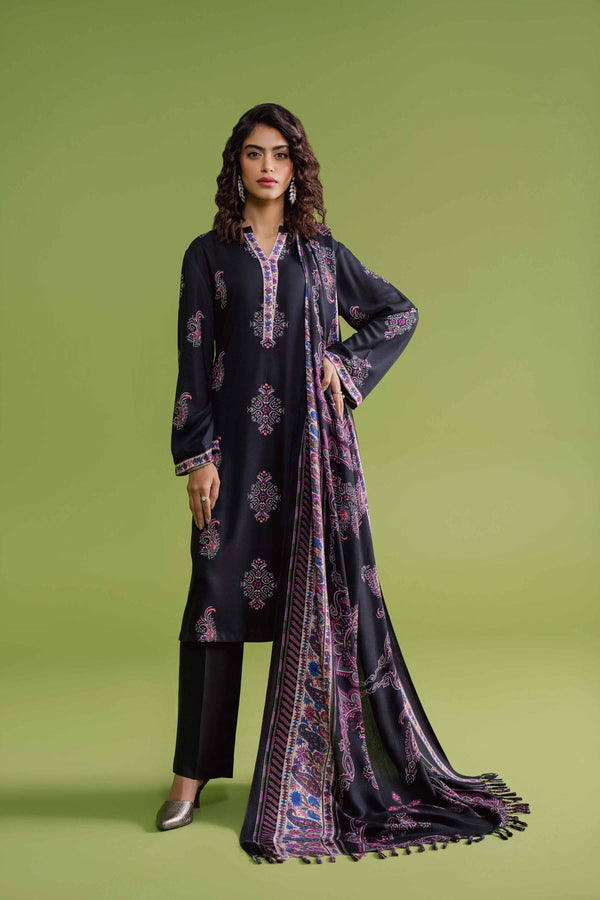 3 Piece  Printed Loose Fabric Best Bargains Freedom To Buy Nishat Outlet 