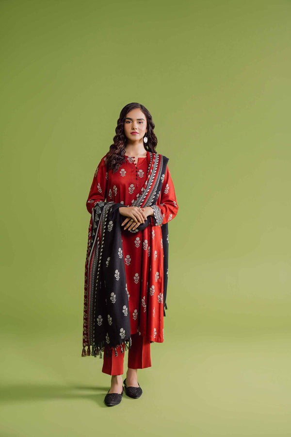 3 Piece  Printed Loose Fabric Best Bargains Freedom To Buy Nishat Outlet 