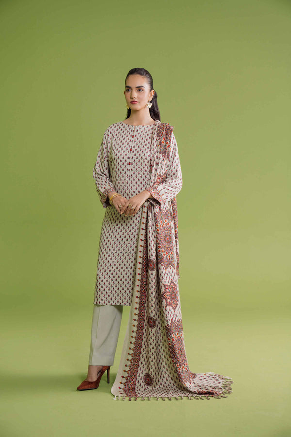 3 Piece  Printed Loose Fabric Best Bargains Freedom To Buy Nishat Outlet 