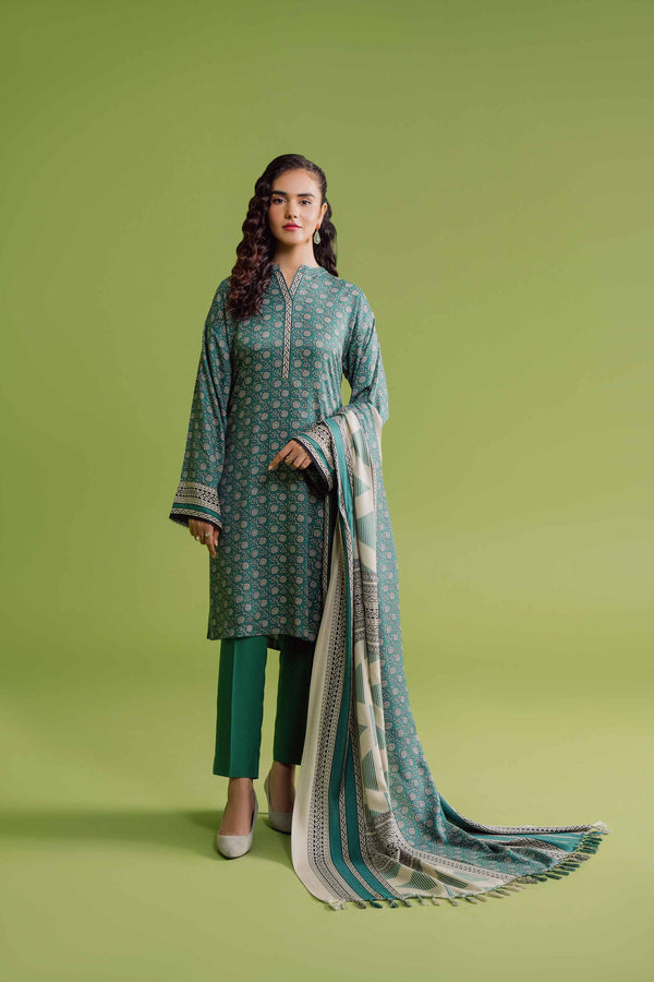 3 Piece  Printed Loose Fabric Best Bargains Freedom To Buy Nishat Outlet 