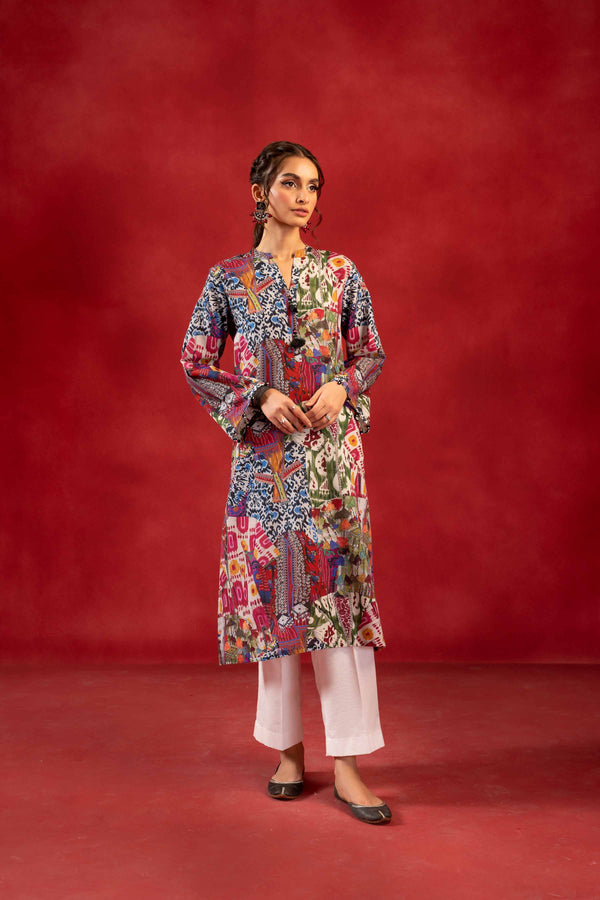 1 Piece  Digital Printed Loose Fabric Best Bargains Freedom To Buy Nishat Outlet 