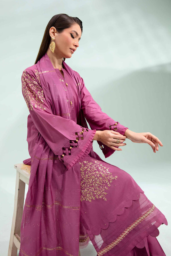 2 Piece - Fancy Embroidered Suit - 42401294