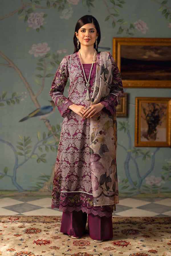 3 Piece - Printed Embroidered Suit - 42401378