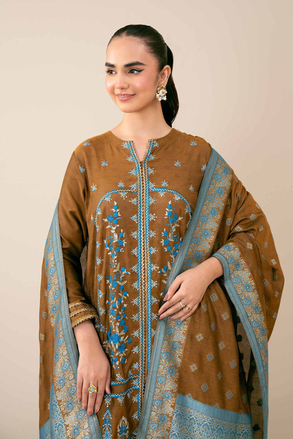 3 Piece - Yarn Dyed Embroidered Suit - 42401979