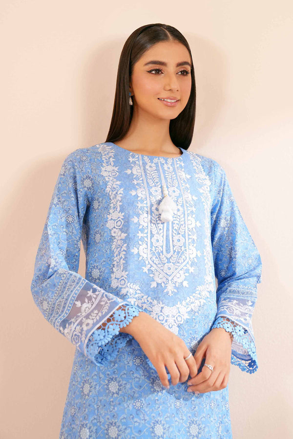 2 Piece  Digital Printed Embroidered Unstitched Suit Winter 2024