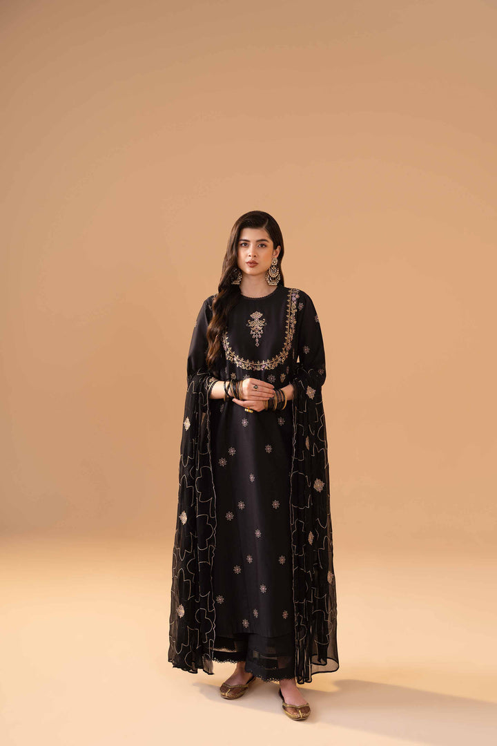 nishat linen black dress 2 Piece Luxury Unstitched Ready To Stitch Summer Eid Collection