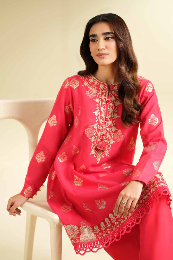 2 Piece - Jacquard Embroidered Suit - 42501025 for Women - Unstitched Collection | Nishat | Shop Online