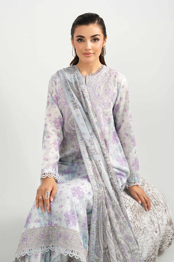 3 Piece - Digital Printed Embroidered Suit - 42502045 for Women - Unstitched Collection | Nishat | Shop Online