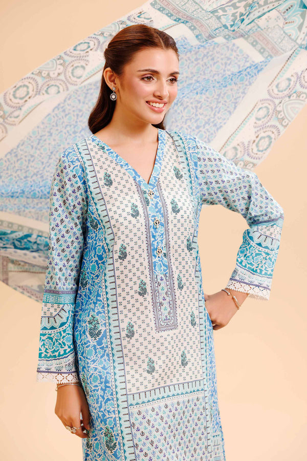 3 Piece - Digital Printed Loose Fabric - 42503032 for Women - Freedom To Buy Collection | Nishat | Shop Online