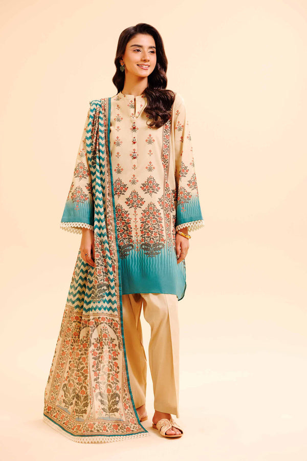 3 Piece - Digital Printed Loose Fabric - 42503035 for Women - Freedom To Buy Collection | Nishat | Shop Online