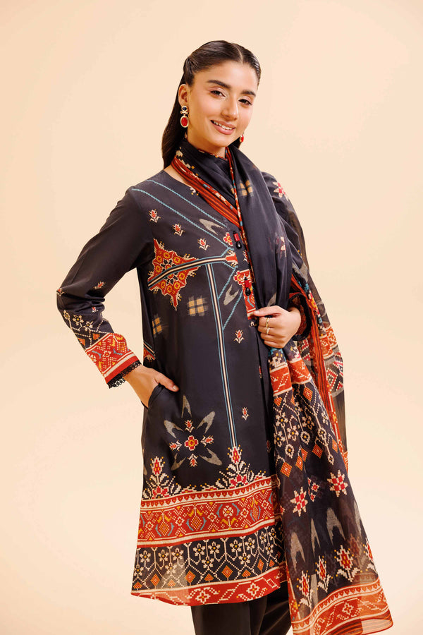 3 Piece - Digital Printed Loose Fabric - 42503038 for Women - Freedom To Buy Collection | Nishat | Shop Online
