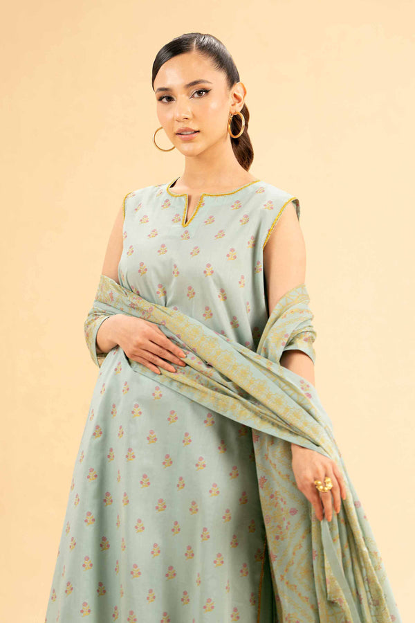 3 Piece - Silver Paste Printed Loose Fabric - 42503098 for Women - Freedom To Buy Collection | Nishat | Shop Online