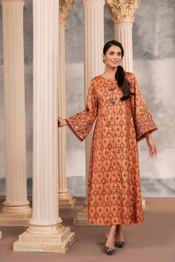 Printed Embroidered Fustaan - FW23-11