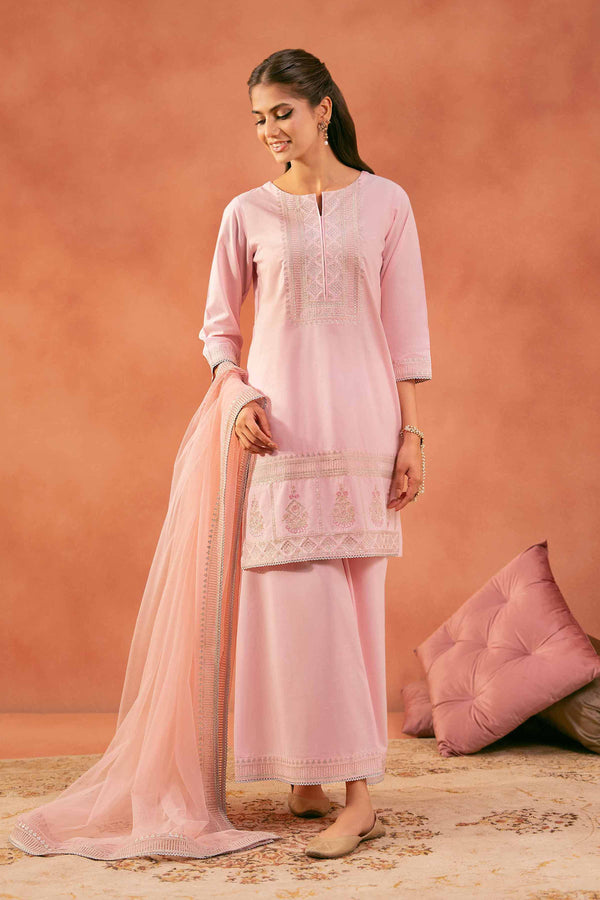 chinese dress ladies Nishat Linen 2 Piece - Fancy Embroidered Suit