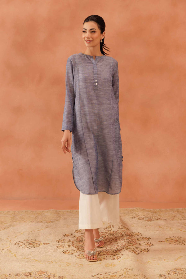 nishat linen blue dress Nishat Linen