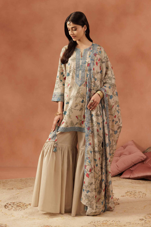 3 Piece - Printed Embroidered Suit - KFE25-177 for Women - Pret Collection | Nishat | Shop Online