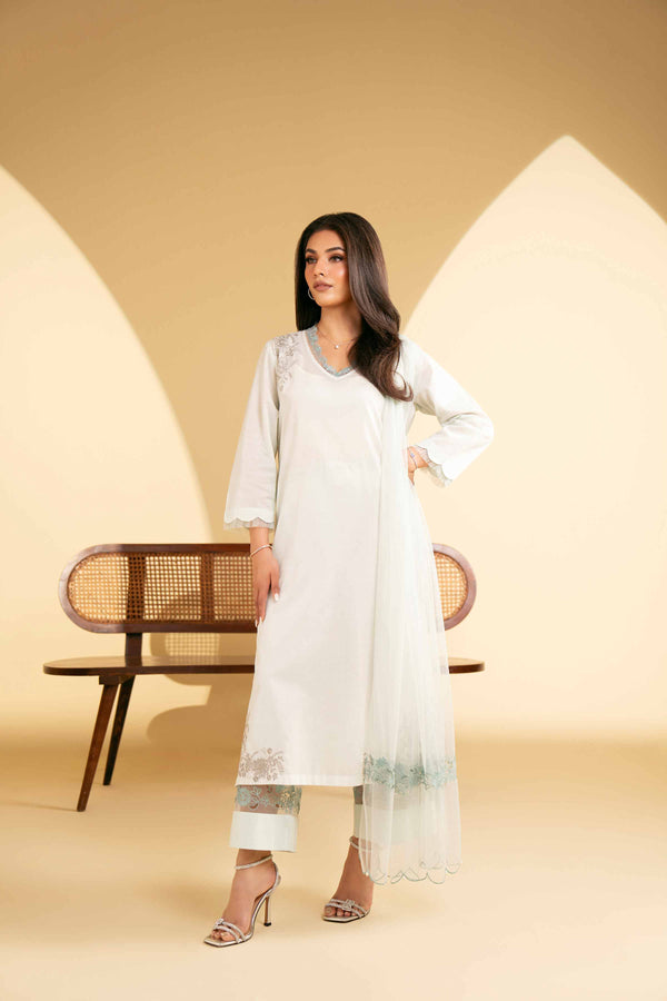 3 Piece - Embroidered Suit - KFE25-44 - for Women - Pret Collection | Nishat | Shop Online