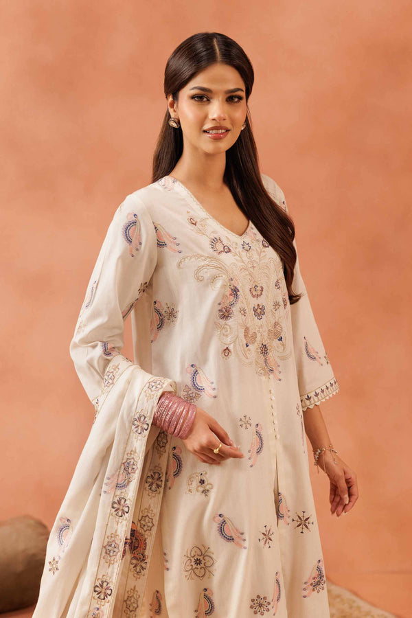 3 Piece - Embroidered Suit - KFE25-74 for Women - Pret Collection | Nishat | Shop Online