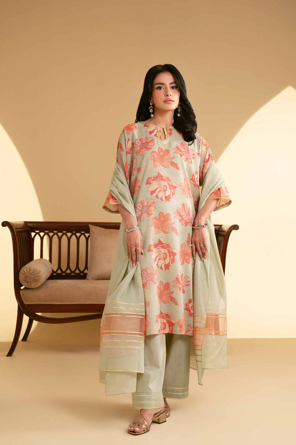 3 Piece - Printed Suit - KFE25-82 - for Women - Pret Collection | Nishat | Shop Online