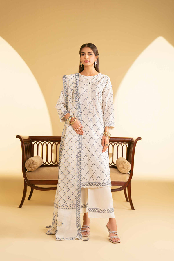 3 Piece - Embroidered Suit - KFE25-90 - for Women - Pret Collection | Nishat | Shop Online