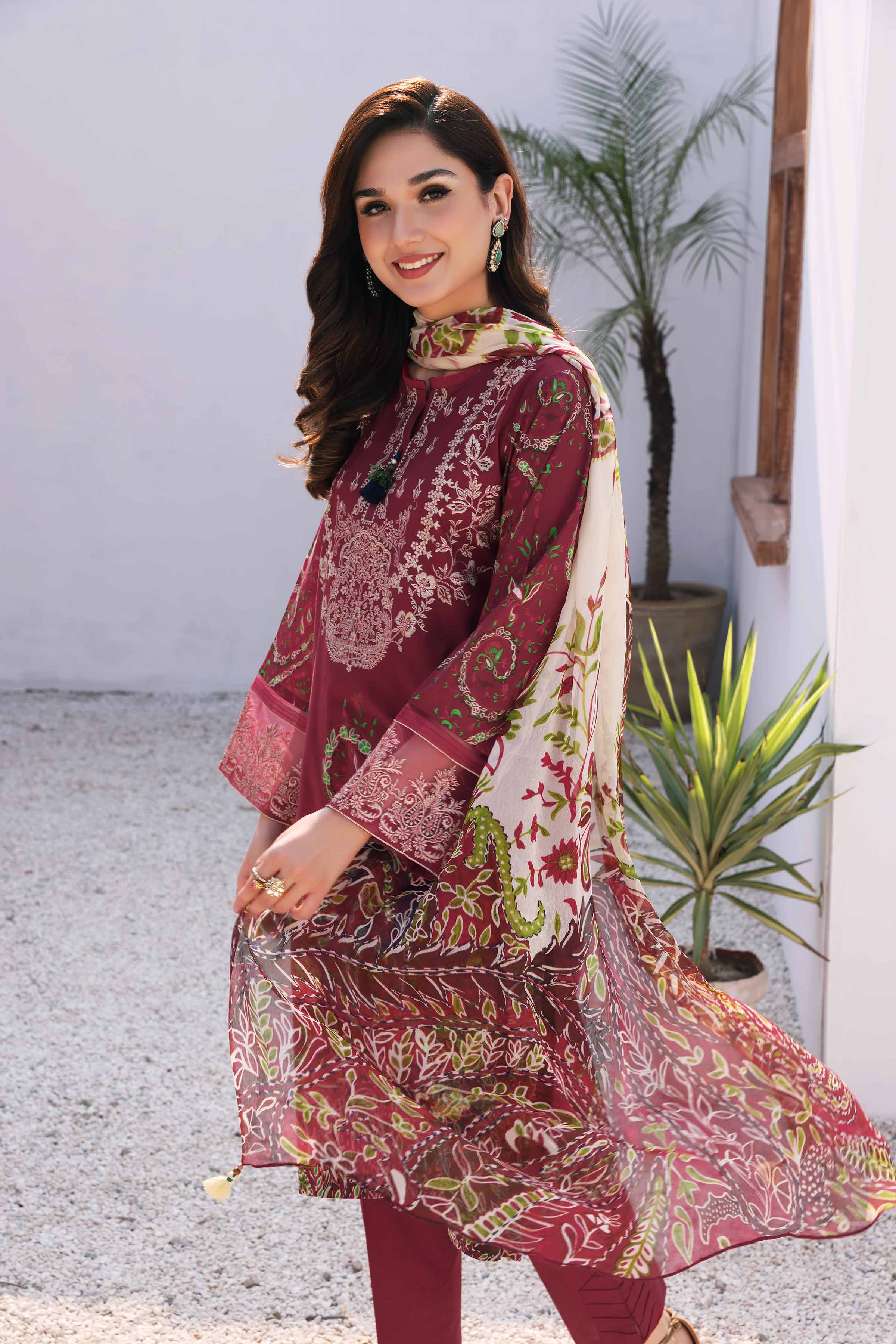 3 Piece Unstitched Printed Embroidered Summer Collection 2023 – Nishat FPS