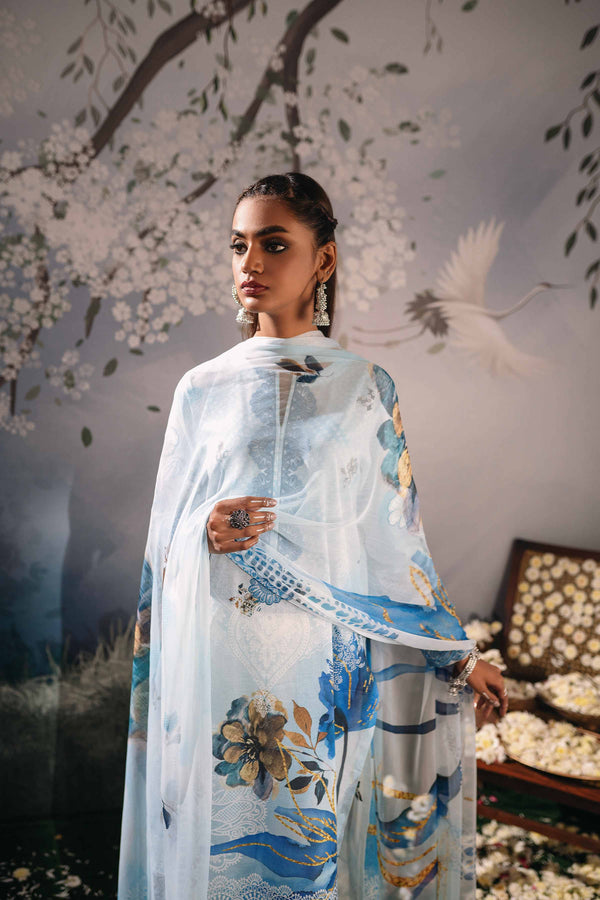 2 Piece - Digital Printed Embroidered Suit - 42301238