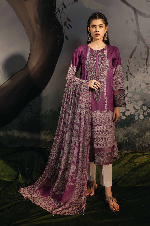 2 Piece - Digital Printed Embroidered Suit - 42301241