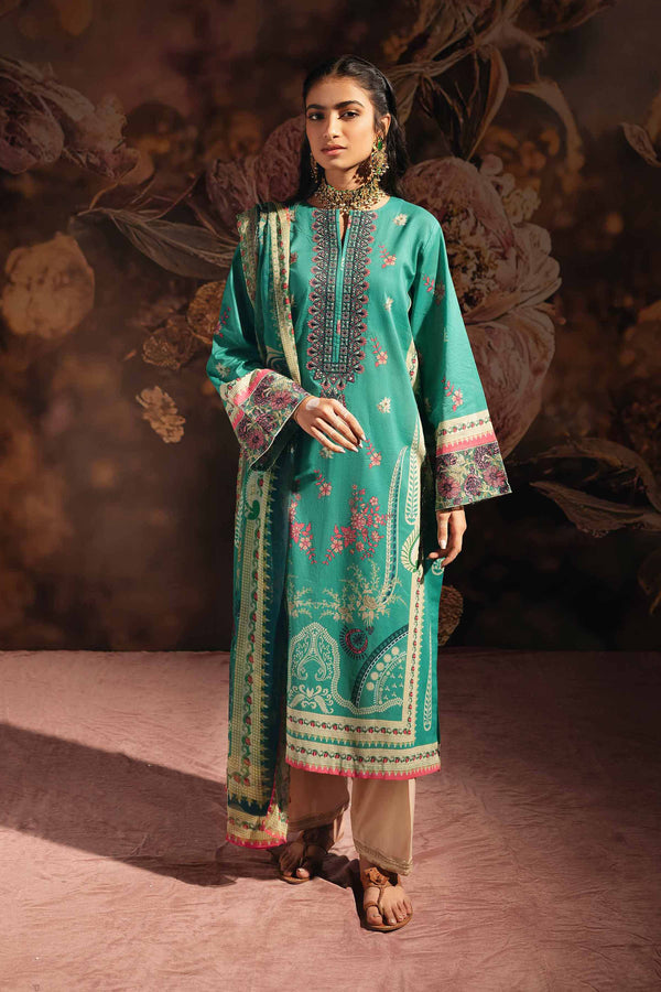 2 Piece - Digital Printed Embroidered Suit - 42301243