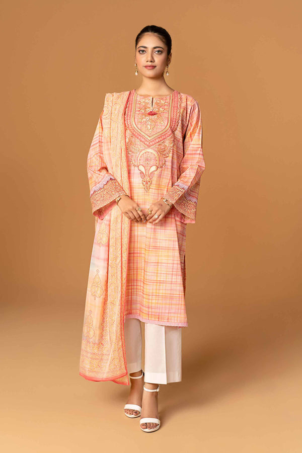 2 Piece - Printed Embroidered Suit - 42301567