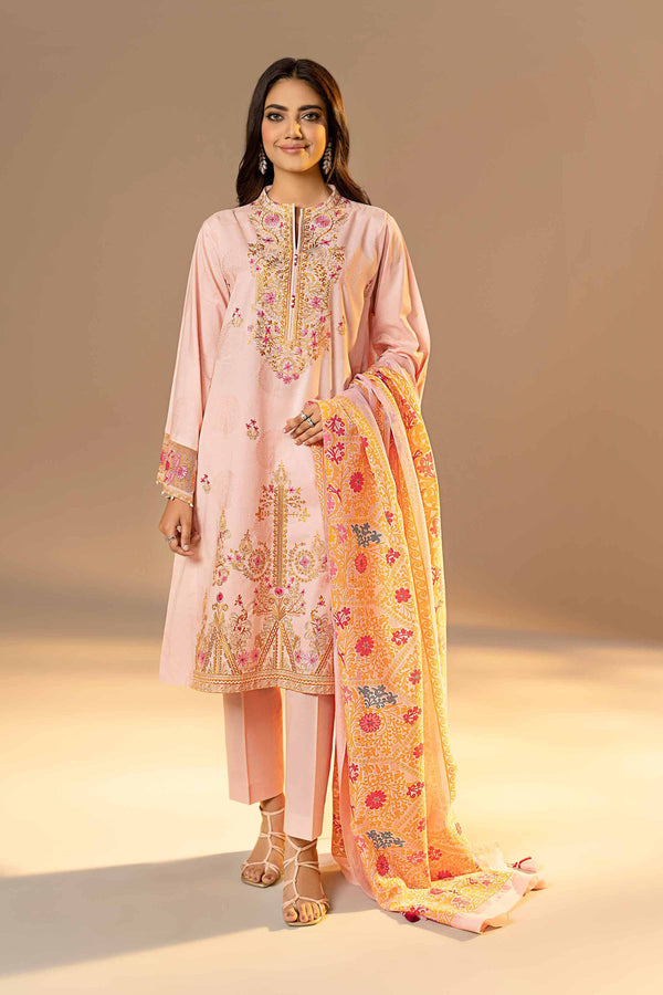 3 Piece - Jacquard Embroidered Suit -  42301632