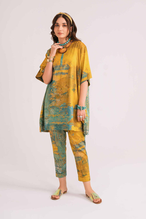 1 Piece - Gold Digital Printed Loose Fabric - 42302318