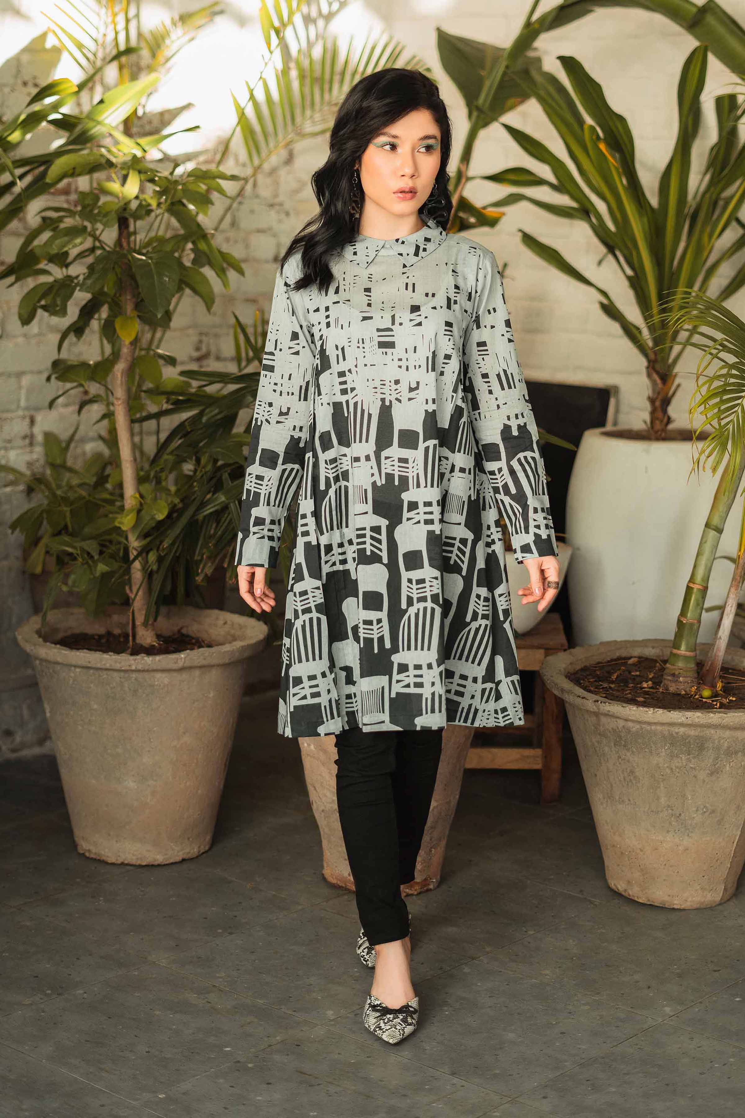 Ladies Dress- Buy Ladies Printed Cotton Dress Online India- Idaho Clothing