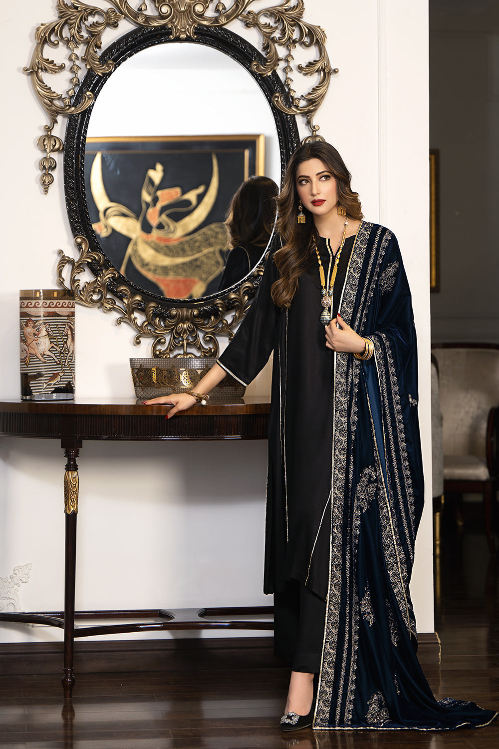 nishat linen velvet shawls