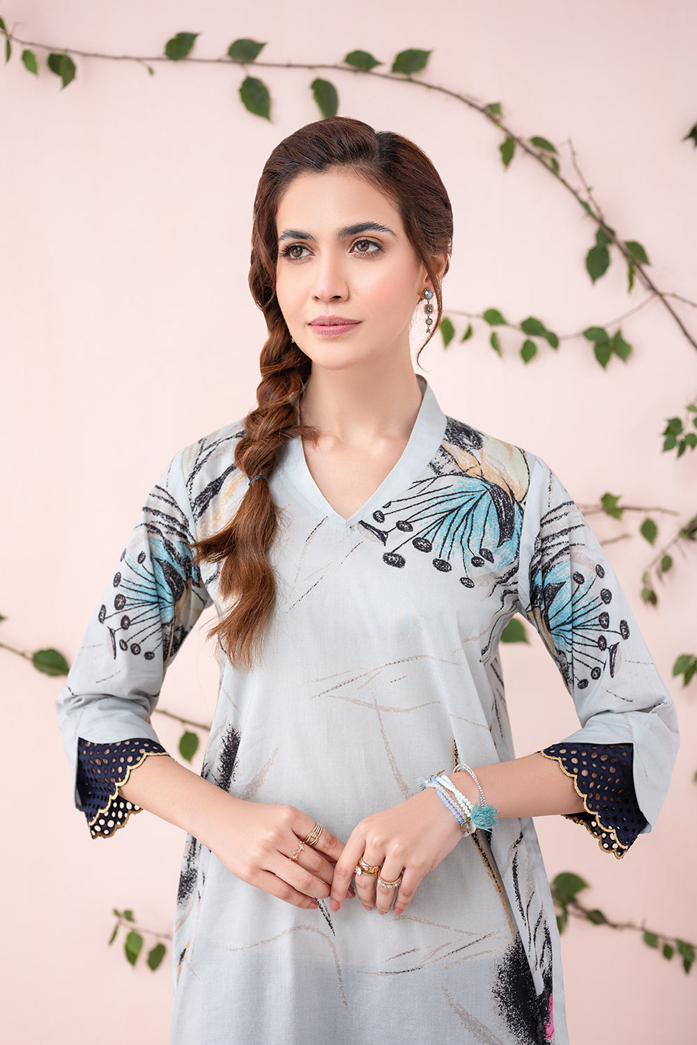 1PC Printed Embroidered Stitched Shirt Nishat Linen Nishat FPS