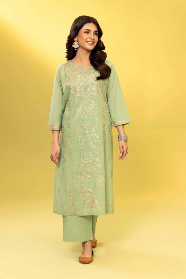 2 Piece - Embroidered Suit - PS23-290